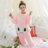 Image of Autumn Winter Women Pajama Set Pyjamas Women Sleepwear Suit Thick Warm Flannel Pijamas Women Cartoon Animal Pyjama Femme Mujer