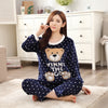 Image of Autumn Winter Women Pajama Set Pyjamas Women Sleepwear Suit Thick Warm Flannel Pijamas Women Cartoon Animal Pyjama Femme Mujer