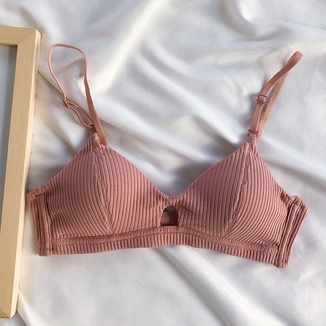 BEFORW Sexy Hollow Out Bras For Women Underwear Solid Color Comfort Wireless Bra Lingerie Fashion Seamless Padded Bralette