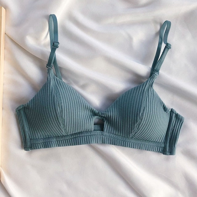 BEFORW Sexy Hollow Out Bras For Women Underwear Solid Color Comfort Wireless Bra Lingerie Fashion Seamless Padded Bralette