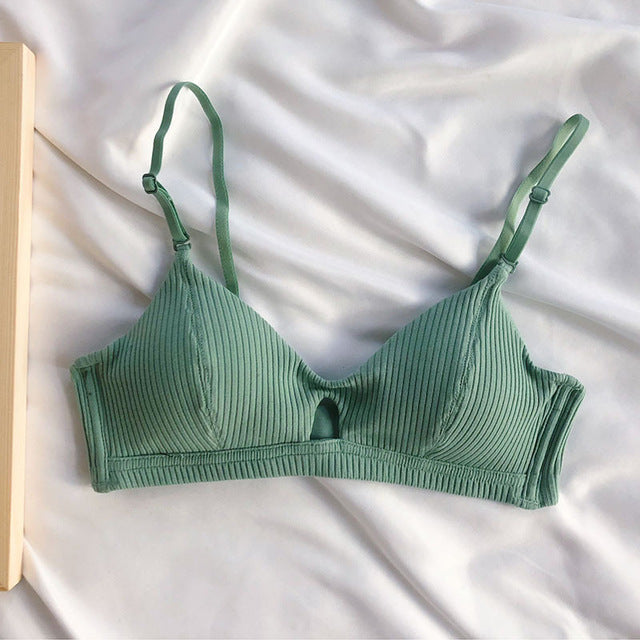 BEFORW Sexy Hollow Out Bras For Women Underwear Solid Color Comfort Wireless Bra Lingerie Fashion Seamless Padded Bralette