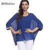Image of BHflutter Women Blouses Plus Size 2019 New Style Batwing Casual Summer Blouse Shirt Woman Boho Chiffon Shirts Tops Chemise Femme