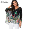 Image of BHflutter Women Blouses Plus Size 2019 New Style Batwing Casual Summer Blouse Shirt Woman Boho Chiffon Shirts Tops Chemise Femme