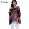 Image of BHflutter Women Blouses Plus Size 2019 New Style Batwing Casual Summer Blouse Shirt Woman Boho Chiffon Shirts Tops Chemise Femme