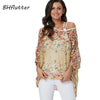 Image of BHflutter Women Blouses Plus Size 2019 New Style Batwing Casual Summer Blouse Shirt Woman Boho Chiffon Shirts Tops Chemise Femme