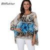 Image of BHflutter Women Blouses Plus Size 2019 New Style Batwing Casual Summer Blouse Shirt Woman Boho Chiffon Shirts Tops Chemise Femme