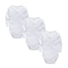 Image of Baby Bodysuits Cotton Newborn Blank Long Sleeve 0-24 Months Boy White Body Bebes Blanco Roupa Menina Baby Girl Clothing Solid