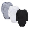 Image of Baby Bodysuits Cotton Newborn Blank Long Sleeve 0-24 Months Boy White Body Bebes Blanco Roupa Menina Baby Girl Clothing Solid