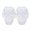 Image of Baby Bodysuits Cotton Newborn Blank Long Sleeve 0-24 Months Boy White Body Bebes Blanco Roupa Menina Baby Girl Clothing Solid