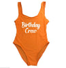 Image of Bachelorette Hen Party Birthday Girl Crew One Piece Swimsuit Sexy Beach Team Bathing Suit Monikini Halter Swimsuits Drop Ship