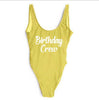 Image of Bachelorette Hen Party Birthday Girl Crew One Piece Swimsuit Sexy Beach Team Bathing Suit Monikini Halter Swimsuits Drop Ship
