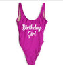 Image of Bachelorette Hen Party Birthday Girl Crew One Piece Swimsuit Sexy Beach Team Bathing Suit Monikini Halter Swimsuits Drop Ship