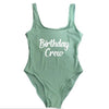 Image of Bachelorette Hen Party Birthday Girl Crew One Piece Swimsuit Sexy Beach Team Bathing Suit Monikini Halter Swimsuits Drop Ship