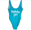 Image of Bachelorette Hen Party Birthday Girl Crew One Piece Swimsuit Sexy Beach Team Bathing Suit Monikini Halter Swimsuits Drop Ship