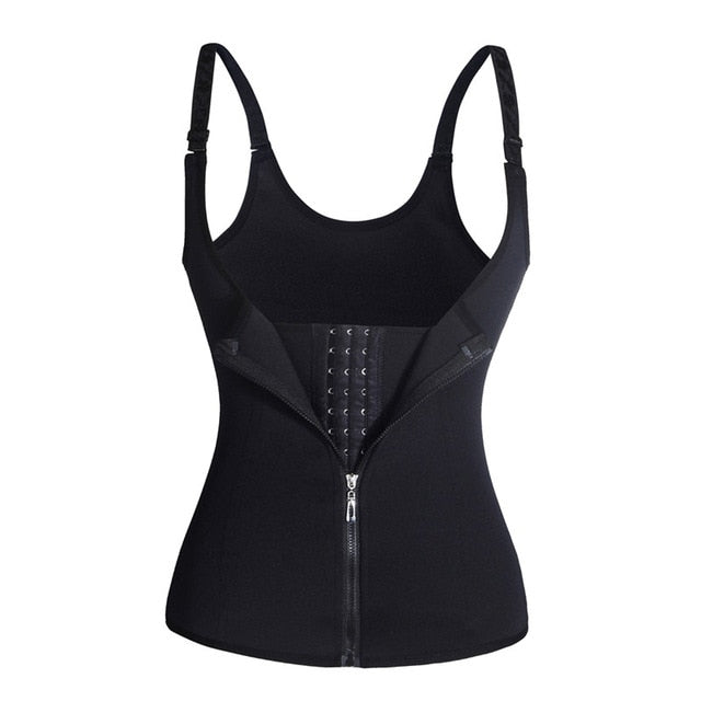 Bafully Bodysuit Women Slimming Zipper Waist Trainer Cinta Modeladora Body Shaper Tummy Cincher Tank Corrective Shapewear Tops