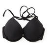 Image of Bandage Bikini Tops Black Sexy Bra Women Swimsuit Push Up Ultrathin Padded Bandage Bikini Top Swimwear Swimsuit Solid Beachwear