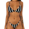 Image of Bandeau stripe bikini 2019 new Summer beachwear Push up sexy swimsuit female biquini High cut bathing suit women swimwear
