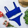 Image of Bandeau swimsuit push up buckle swimwear women High waist bikini 2019 Sports bathing suit Summer bathers Brazil micro bikini new
