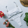 Image of Bandeau swimsuit push up buckle swimwear women High waist bikini 2019 Sports bathing suit Summer bathers Brazil micro bikini new