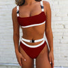 Image of Bandeau swimsuit push up buckle swimwear women High waist bikini 2019 Sports bathing suit Summer bathers Brazil micro bikini new