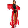 Image of Beach Cover ups Tunic Pareos Swimwear Women 2018 Bikini long sleeve Bandage Cardigan cover up Chiffon Swimsuits Beach Swim Wear