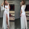 Image of Beach Cover ups Tunic Pareos Swimwear Women 2018 Bikini long sleeve Bandage Cardigan cover up Chiffon Swimsuits Beach Swim Wear