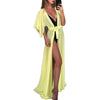 Image of Beach Cover ups Tunic Pareos Swimwear Women 2018 Bikini long sleeve Bandage Cardigan cover up Chiffon Swimsuits Beach Swim Wear