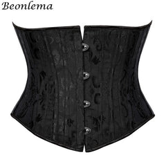 Beonlema Women Steel Bone Waist Cincher Corset Waist Slimming Underbust Fajas Steampunk Accessories Femme XS-3XL Black Corsets