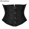 Image of Beonlema Women Steel Bone Waist Cincher Corset Waist Slimming Underbust Fajas Steampunk Accessories Femme XS-3XL Black Corsets