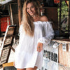 Image of Bikini 2019 Cover Up Lace Hollow Crochet Swimsuit Beach Dress Women Solid White Yellow Cover-Ups Bathing Suit Beach Tunic Dress