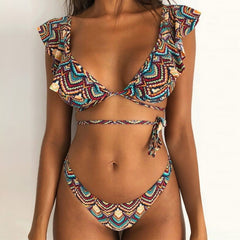 Bikini 2019 New Women Sexy Print Brazilian One Piece Swimsuit Floral Retro Thong High Waist Bodysuit Backless High Cut Swimwear