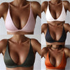Image of Bikini 2019 Women Tops Swimsuit Separates Bikini Bra Padded Solid Bandeau Push Up Retro Brazilian Women Biquin Swimwear Tops B4