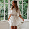 Image of Bikini Cover Up Lace Hollow Crochet Swimsuit Beach Dress Women 2018 Summer Ladies Cover-Ups Bathing Suit Beach Wear Tunic