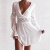 Image of Bikini Cover Up Lace Hollow Crochet Swimsuit Beach Dress Women 2018 Summer Ladies Cover-Ups Bathing Suit Beach Wear Tunic