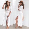 Image of Bikini Covers-Up Beach Coat Swimsuit Cover-Ups Lace Beachwear Sun Protection Clothes Knitted Bikini Cover-up