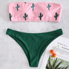 Image of Bikinx Bandeau swimwear women push up swimsuit female Cactus Print micro bikini 2020 sexy bathing suit beach bathers Biquini new