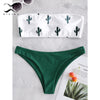 Image of Bikinx Bandeau swimwear women push up swimsuit female Cactus Print micro bikini 2020 sexy bathing suit beach bathers Biquini new