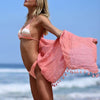 Image of Bikinx Tassel sarong cover-ups Summer beach dress Sexy bikinis 2020 mujer kaftan cardigan women swimwear Gossamer swimsuit pareo