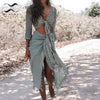 Image of Bikinx Tassel sarong cover-ups Summer beach dress Sexy bikinis 2020 mujer kaftan cardigan women swimwear Gossamer swimsuit pareo