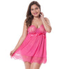 Image of Bikitique Women Plus Size Eyelashes Lace Sexy lingerie Ultra-thin Sheer Sling Backless Pajamas Nightdress Female Sexy Underwear
