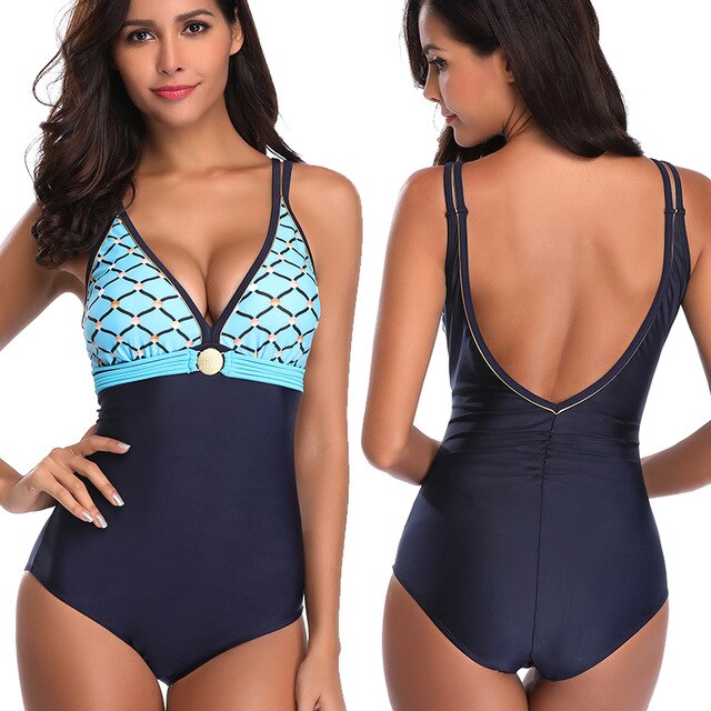 Bkning  4XL 5XL Large Size  Swimsuits Push Up Swimwear Women Plus Monokini One 1 Piece Swimsuit Striped Underwire Bathing Suit