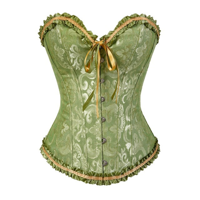 Black Boned Corselet Gothic Clothing Lace Up Steampunk Overbust Corset Halloween costume Plus Size Sexy Women Bustier Bodyshaper