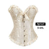 Image of Black Boned Corselet Gothic Clothing Lace Up Steampunk Overbust Corset Halloween costume Plus Size Sexy Women Bustier Bodyshaper