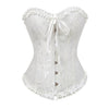 Image of Black Boned Corselet Gothic Clothing Lace Up Steampunk Overbust Corset Halloween costume Plus Size Sexy Women Bustier Bodyshaper
