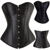 Image of Black/White Sexy Boned Waist Trainer Brocade Corsets Bustiers Embroidery Lace Up Corselet Gothic Plus Size S-6XL Body Shaper