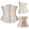 Image of Black/White Sexy Boned Waist Trainer Brocade Corsets Bustiers Embroidery Lace Up Corselet Gothic Plus Size S-6XL Body Shaper
