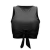 Image of Blesskiss Swim Crop Top Women Bikini Top High Neck Knot Swimwear Swimsuit Bathing Suit Tops Plus Size Swimming Bra Sport Shirt