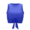 Image of Blesskiss Swim Crop Top Women Bikini Top High Neck Knot Swimwear Swimsuit Bathing Suit Tops Plus Size Swimming Bra Sport Shirt