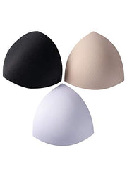 Boshang 1 pair Soft Removable Women's Triangle Bra Pads Inserts for Sports Bra Bikini Top Swimsuit
