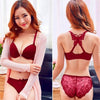 Image of Bra and panty set women lingerie set Sexy Butterfly Front Closure lace Bras For Women push up Bra set Women's Underwear bh